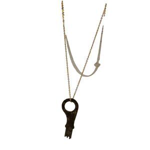 Antique Key on Dainty Chain Necklace (A9120)